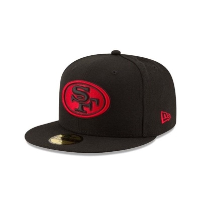 Black San Francisco 49ers Hat - New Era NFL Alt 59FIFTY Fitted Caps USA2091473